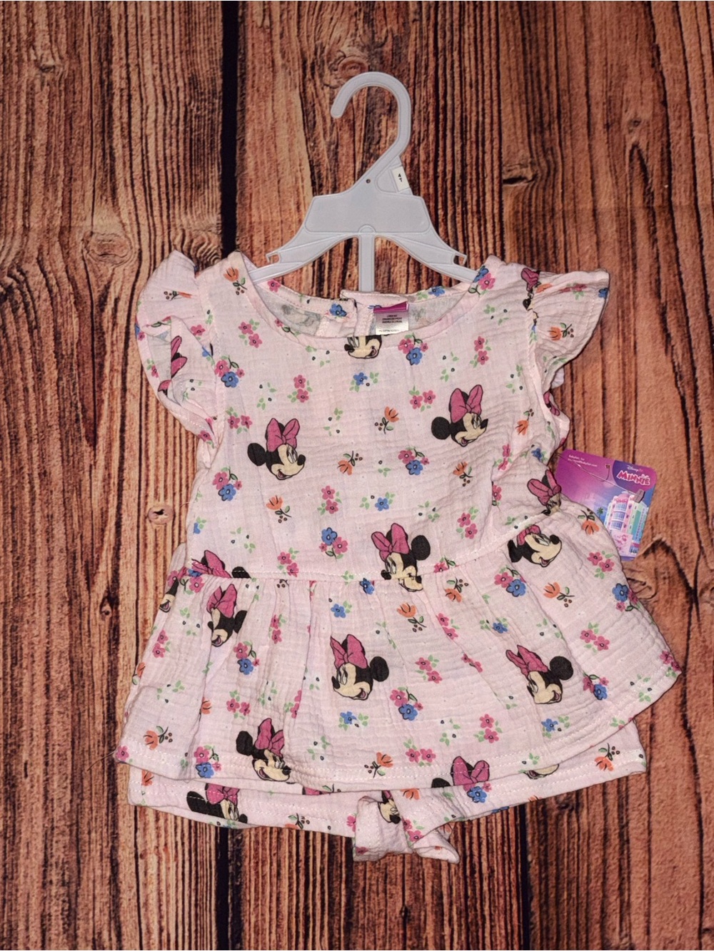 Disney Pink Minnie Mouse Floral Kids Matching Set